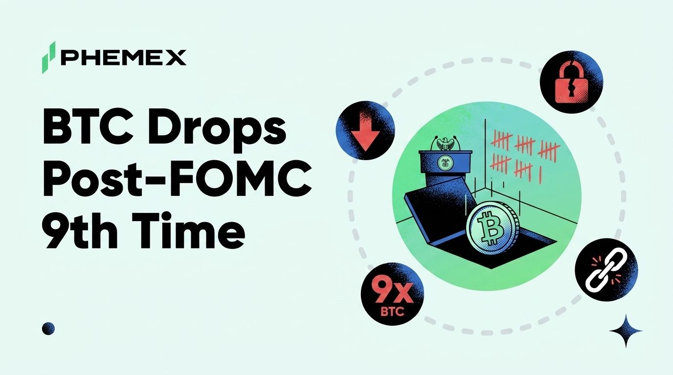 Bitcoin cai após 9ª reunião consecutiva do FOMC: padrão pós-anúncio se reforça