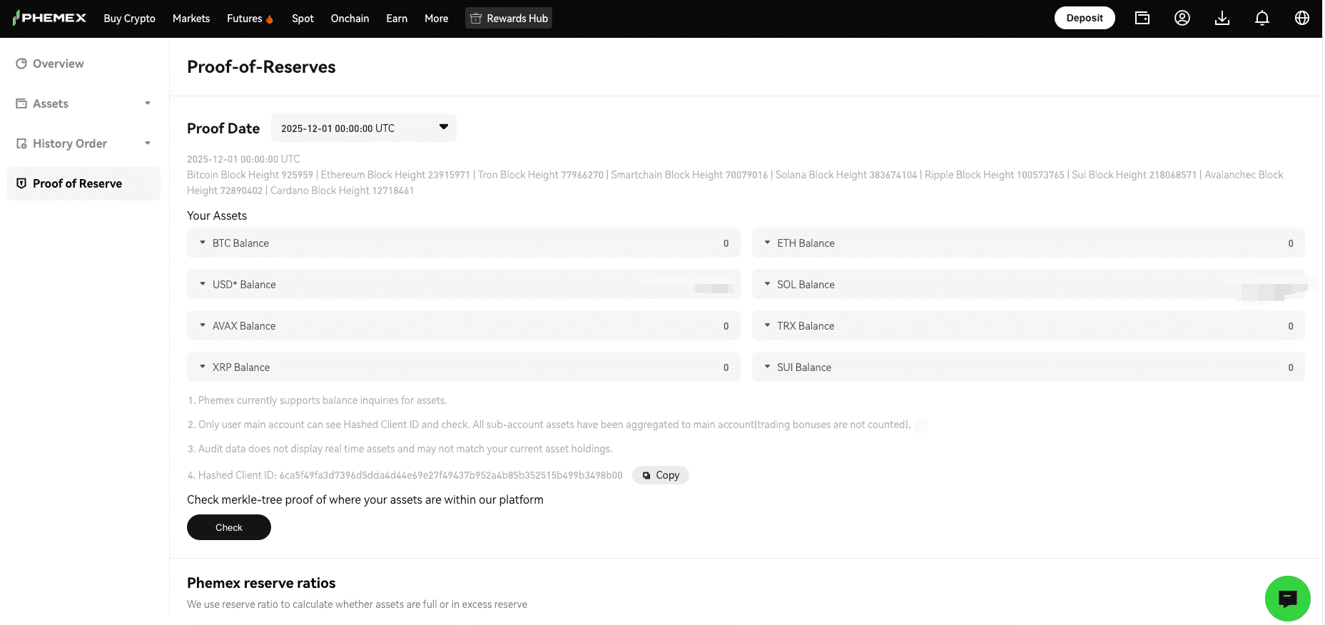 Merkle-Tree Proof of Reserves