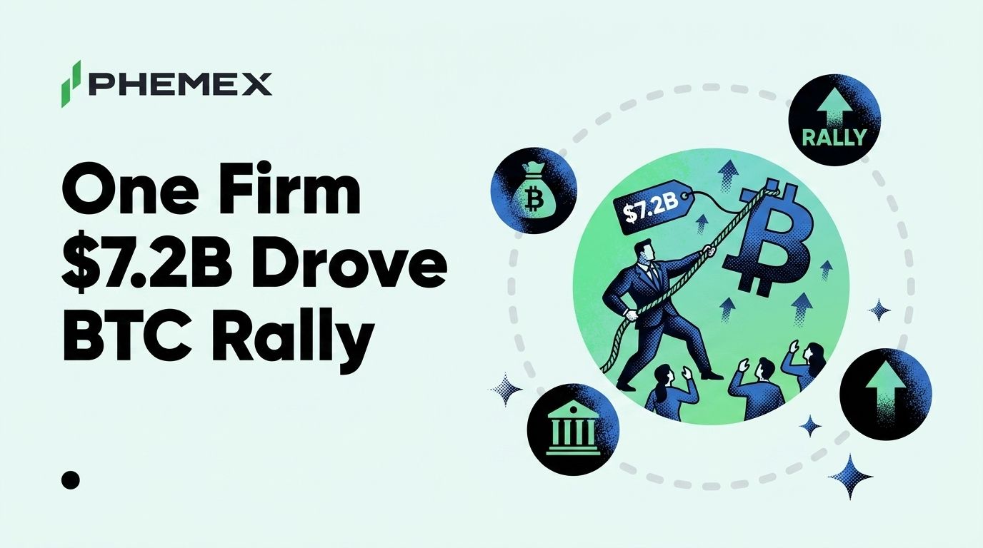 ビットコイン20%上昇の背後に7.2億ドル分購入した一社の動き