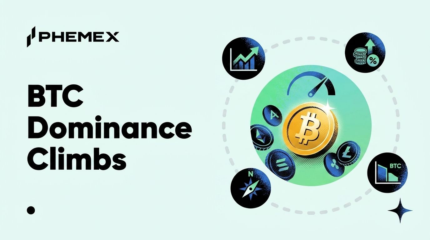Dominio de Bitcoin sube: Altcoins caen y qué indica esto para el mercado