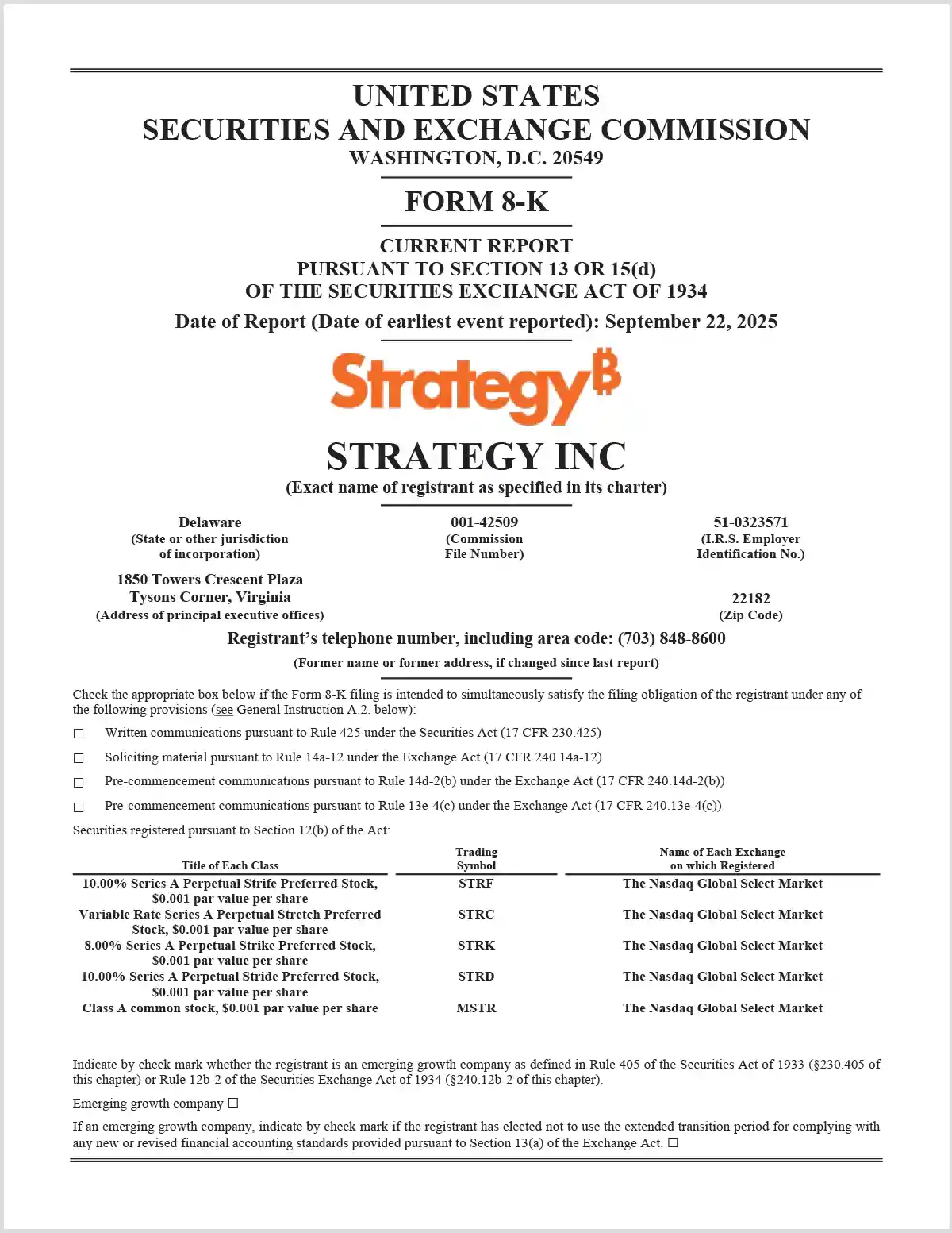 Strategy has acquired 850 BTC for ~$99.7 million at ~$117,344 per bitcoin and has achieved BTC Yield of 26.0% YTD 2025. 
