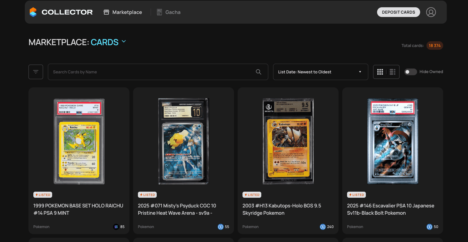Collector Crypt Marketplace