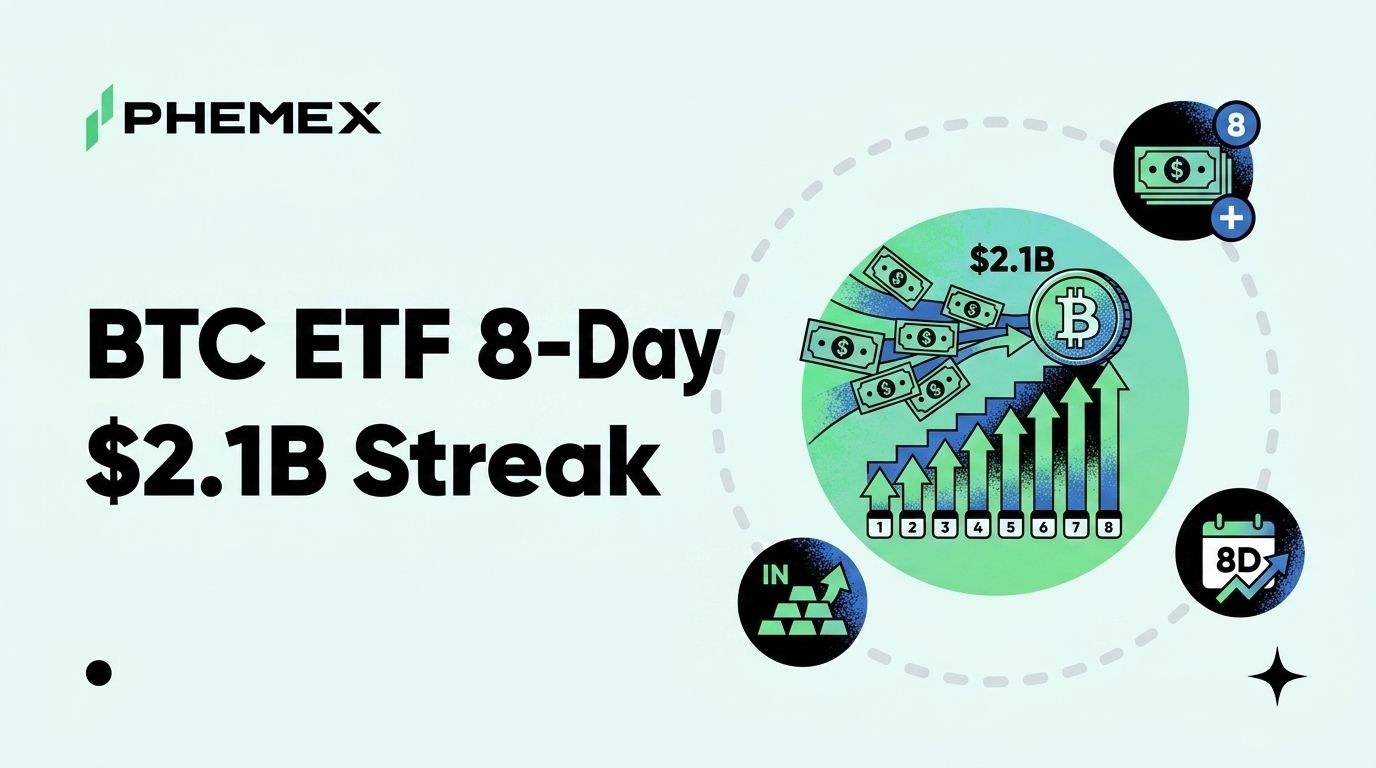 Bitcoin-ETFs verzeichnen 2,1 Mrd. USD Zuflüsse in 8 Tagen – Was bedeutet das für den Markt?