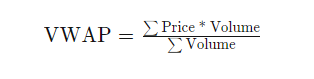 VWAP calculation