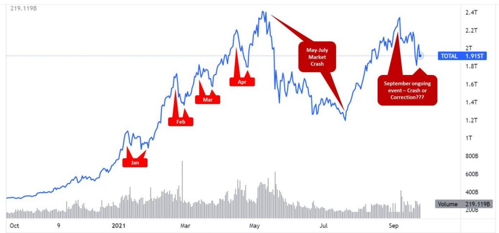 crypto correction today